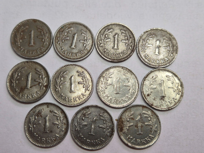 Suomi eri vuosia 1 markka (14290)