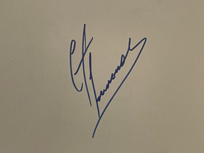 Sergei Grinkov nimikirjoitus paperilla