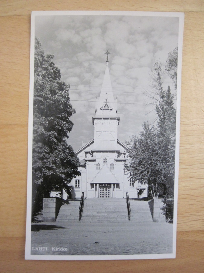 VANHA Postikortti Lahti 1950-l Alkup. Mallikappale
