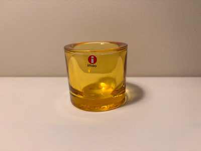 Iittala kivi tuikku keltainen