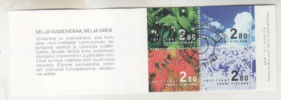 1997 neljä vuodenaikaa vihko ep. leimalla.