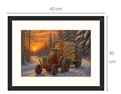Uusi Valmet traktori art print 30 cm x 40 cm