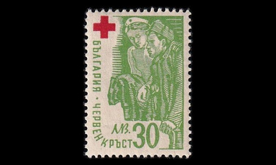 Bulgaria 586 ** Punainen Risti 30 L (1947)