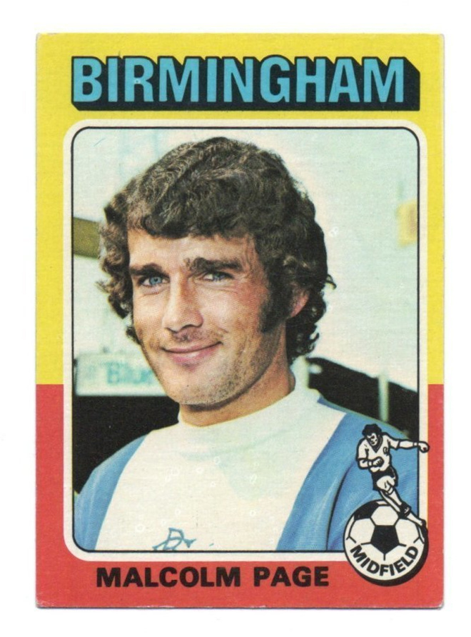 Purkkakuva n:o 127 Malcolm Page Birmingham. Jalkapallo