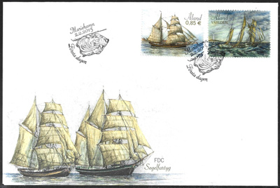 FDC Åland 2015  Purjealuksia  LaPe ÅL 392-393