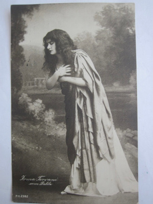 Postikortti Irma Tervani Achte Oopperalaulaja Kulk. 1910