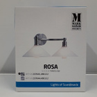 Seinävalaisin Rosa 2lmp (brushed steel, opal, uusi) - pikkukuva 1