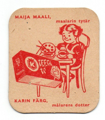Kahvilappu MAIJA MAALI maalarin tytär.