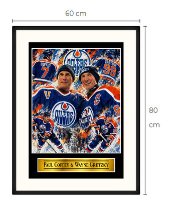 Uusi Coffey ja Gretzky Edmonton art print Limited Edition