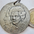 VANHA Mitali Hollanti Alankomaat Kuningatar Juliana1948-1973 - pikkukuva 1