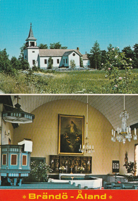 KIRKKOKORTTI - ÅLAND - BRÄNDÖN KIRKKO - 1