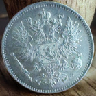 50 PENNIÄ v1917 hopeaa tyyppi I (vanha malli/ kruunullinen) - pikkukuva 4