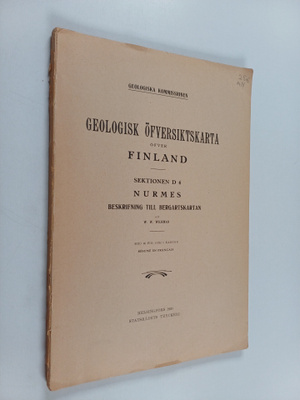 Geologisk översiktskarta över Finland, Sektionen D 4 - Nu...
