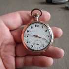 omega vedettävä hopea taskukello - pikkukuva 1