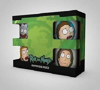 Rick & Morty Espresso Mugs 4-Pack  UUSI