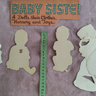 Paperinuket Baby Sisters 4 kpl 1940-luku - pikkukuva 4