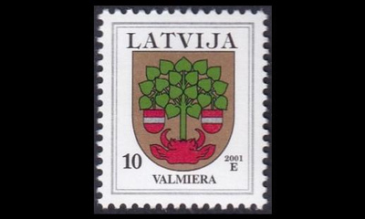 Latvia 463D_Vy ** Käyttösarja vaakuna 10 S -01 (1997)