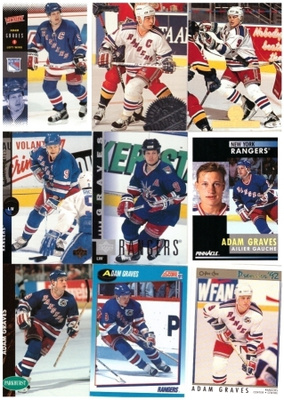 9 x ADAM GRAVES New York Rangers