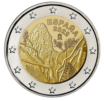 ** ESPANJA 2€ 2022 Garajonay pillerissä **