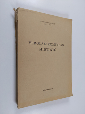 Verolakikomitean mietintö