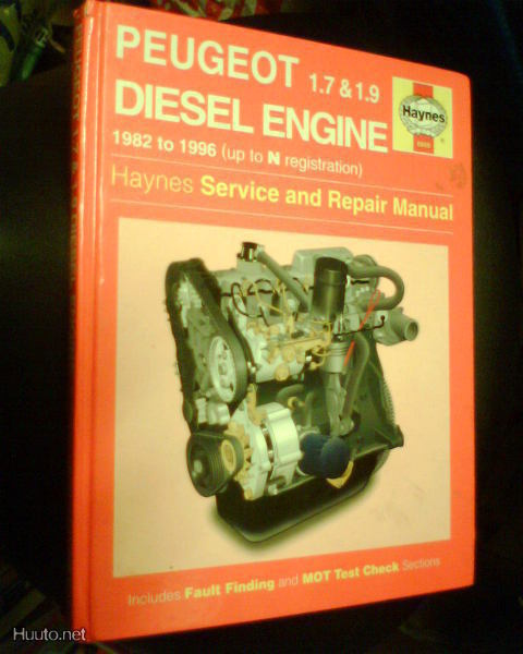 Korjausopas PEUGEOT 1.7 & 1.9 DIESEL ENGINE 1982-96 (Sis.pk)