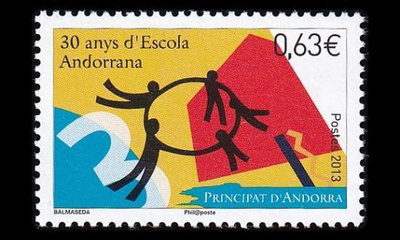 Andorra Fr 762 ** Koulut 30v (2013)