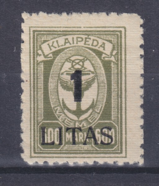 Saksa reich Memel 1923 Mi 201 postituoreena.