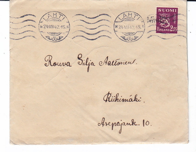 VANHA Kuori Miekkiö Rivileima 1942