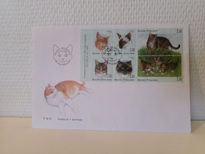 FDC- ensipäiväkuori - Kissoja - 1995
