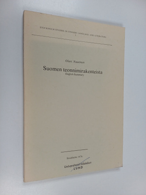 Olavi Nuutinen : Suomen teonnimirakenteista