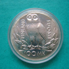 100 mk hopea juhlaraha Helsingin Yliopisto - 1990 - pikkukuva 2