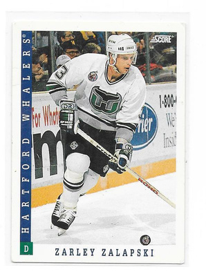 1993-94 Score #104 Zarley Zalapski Hartford Whalers