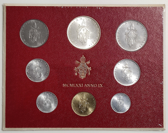 Vatikaani 1971 kolikkosetti, UNC