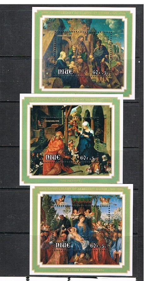 Niue 1978 - Joulu Christmas ++ blokit 3eril