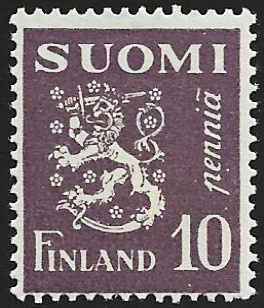 1930 M-30 10 p harmahtav punavioletti ** Lape 144 b LSP Lm3