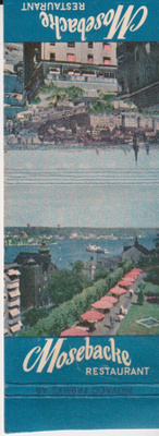 Stockholm. Mosebacke Restaurant., Tulitikkuetiketti.  e174
