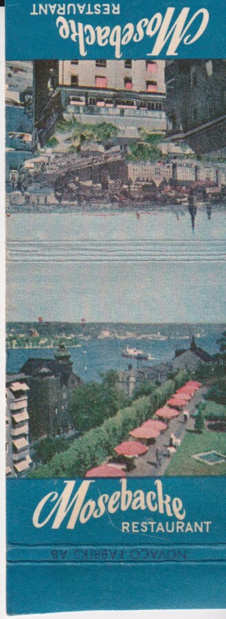 Stockholm. Mosebacke Restaurant., Tulitikkuetiketti.  e174