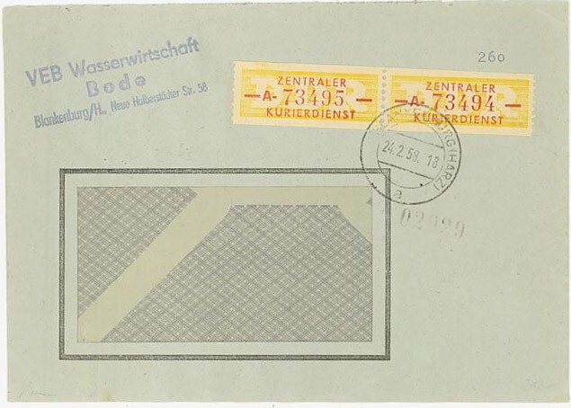 DDR Verwaltungspost Mi 16 pari kirje