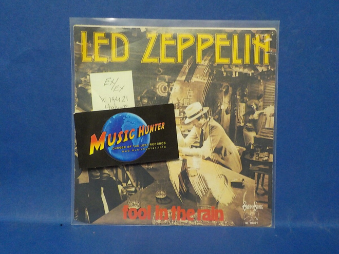 LED ZEPPELIN - FOOL IN THE RAIN EX/EX ITALY -80 7"