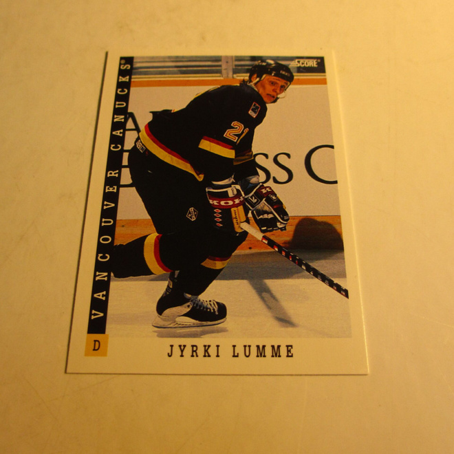 score lätkäkortti canucks jyrki lumme