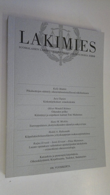 Lakimies 3/2010 : Suomalaisen lakimiesyhdistyksen aikakau...