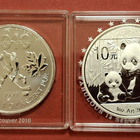 2 x 1 oz hopeaa: Panda + Kanada Jääkiekko (9999). (KD10). - pikkukuva 1