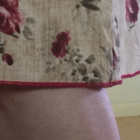 Voglia beige mekko tummanpunaisilla ruusuilla koko 36 - pikkukuva 5