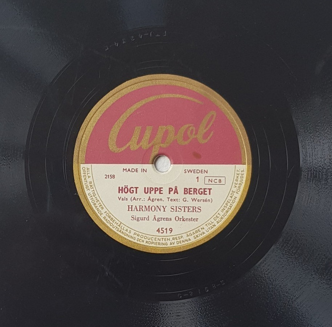 Savikiekko 1951 - Harmony Sisters - Cupol 4519