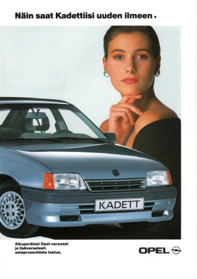 Opel Kadett korisarjat -esite 80-luvun lopusta