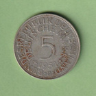 Saksa - 5 markkaa 1951 -sis. hopeaa 62,5 % - pikkukuva 1