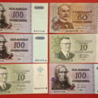 6 x TÄHTI: 10 mk 1983 + 100 mk 1976 + 50 mk. Kunto 3-5 (KD4) - pikkukuva 1