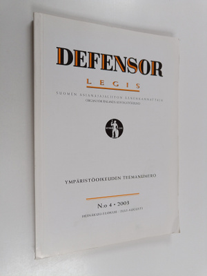 Defensor Legis : Suomen asianajajaliiton äänenkannattaja ...