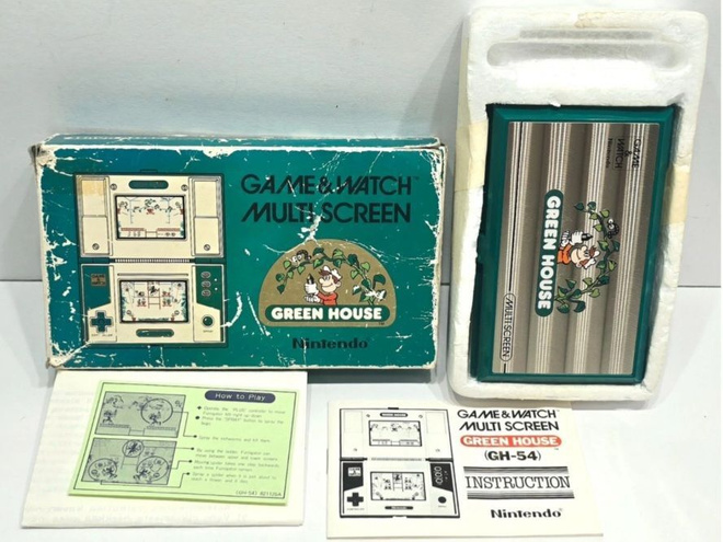 Nintendo Game & Watch Multi screen Green House LCD peli