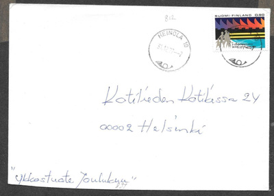 Postilähetys -  Väestönsuo (LAPE 812) Heinola 10 31.12.1977